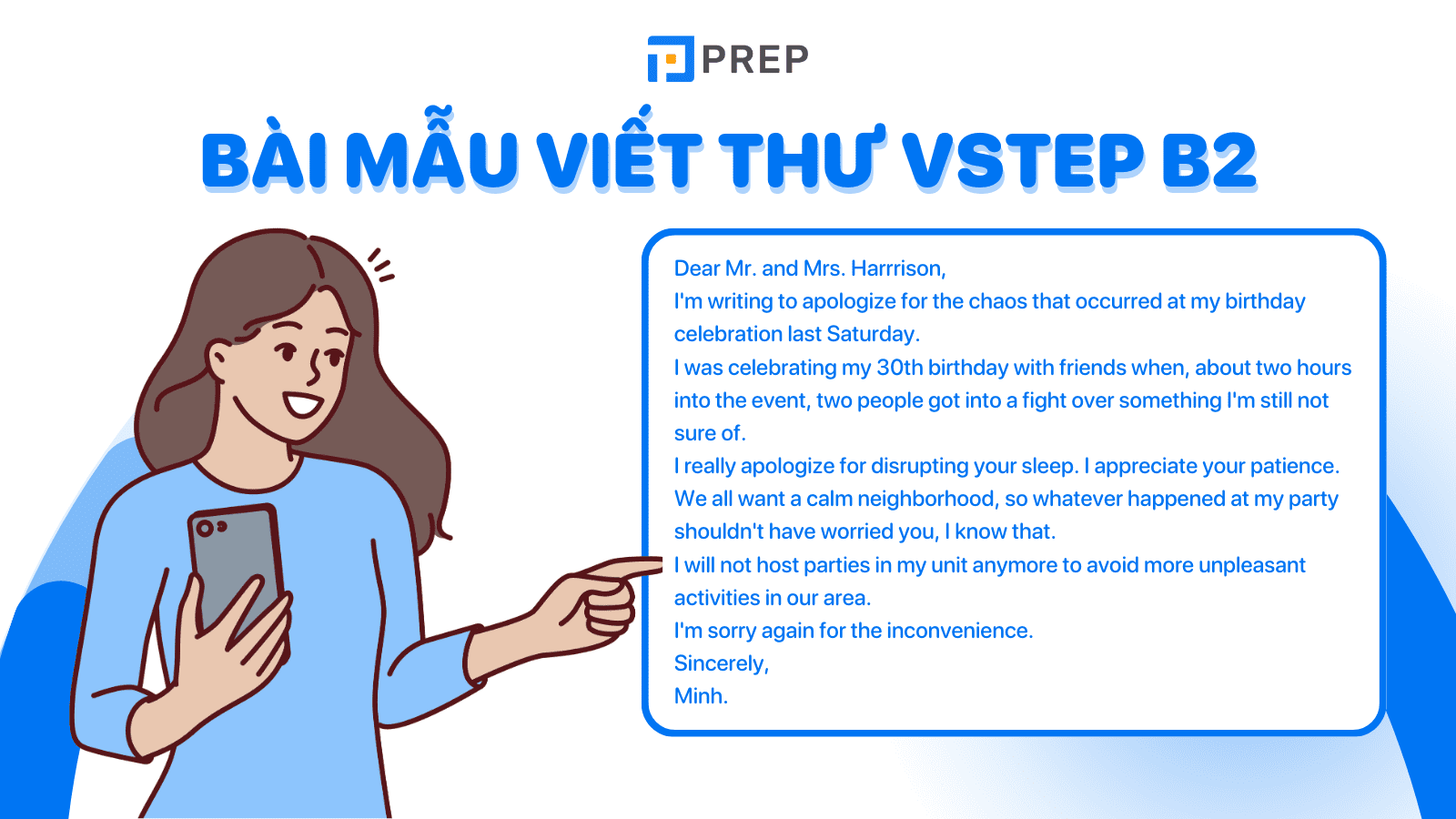 Cấu trúc, các dạng bài mẫu viết thư VSTEP B2 mới nhất