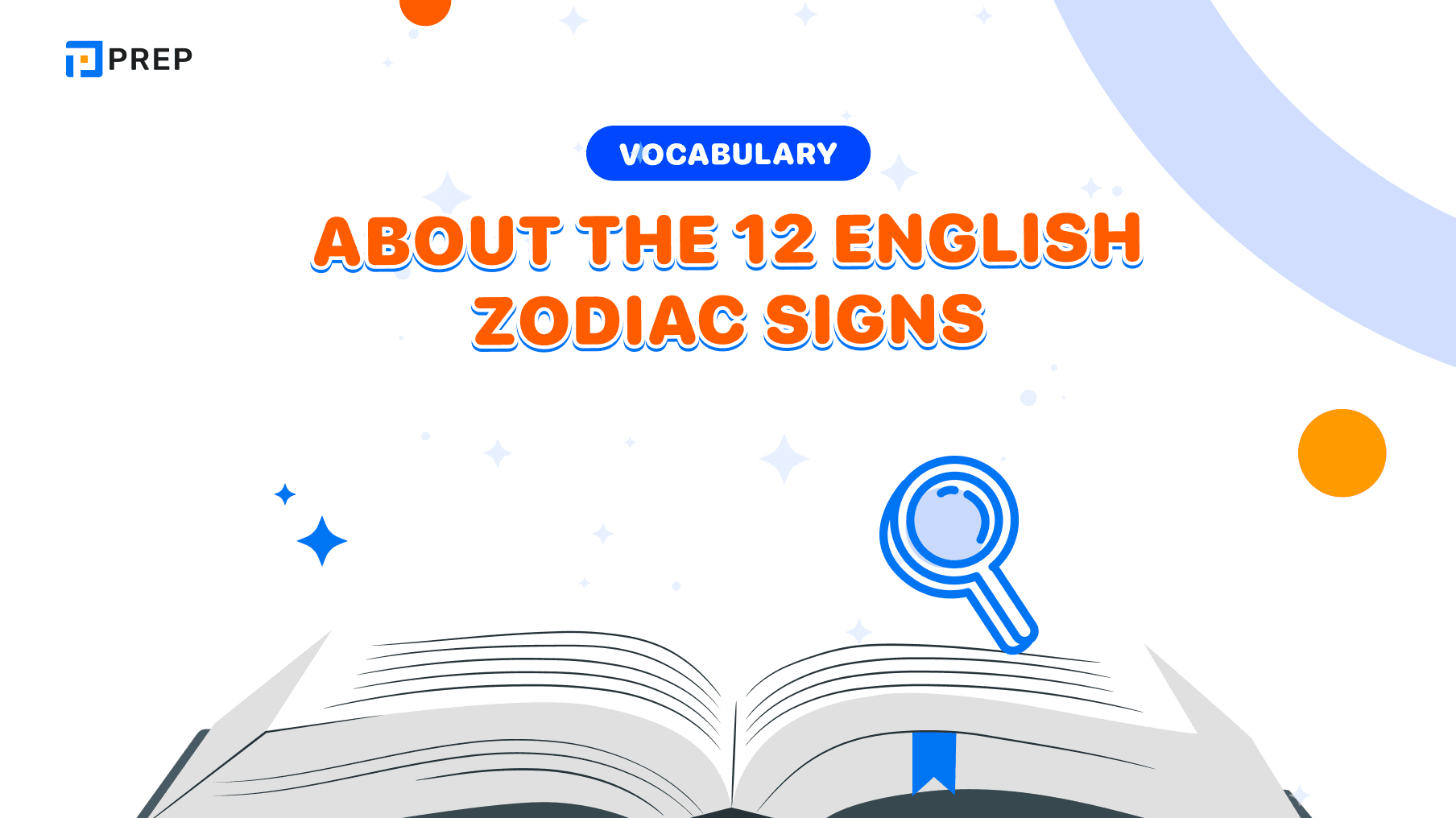 Vocabulary about the 12 English zodiac signs