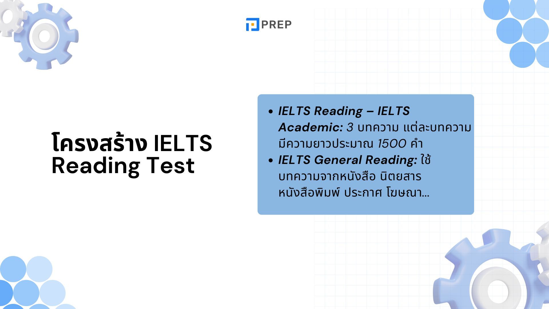 เข้าใจโครงสร้าง IELTS Reading - เคล็ดลับและตัวอย่างการเตรียมสอบ