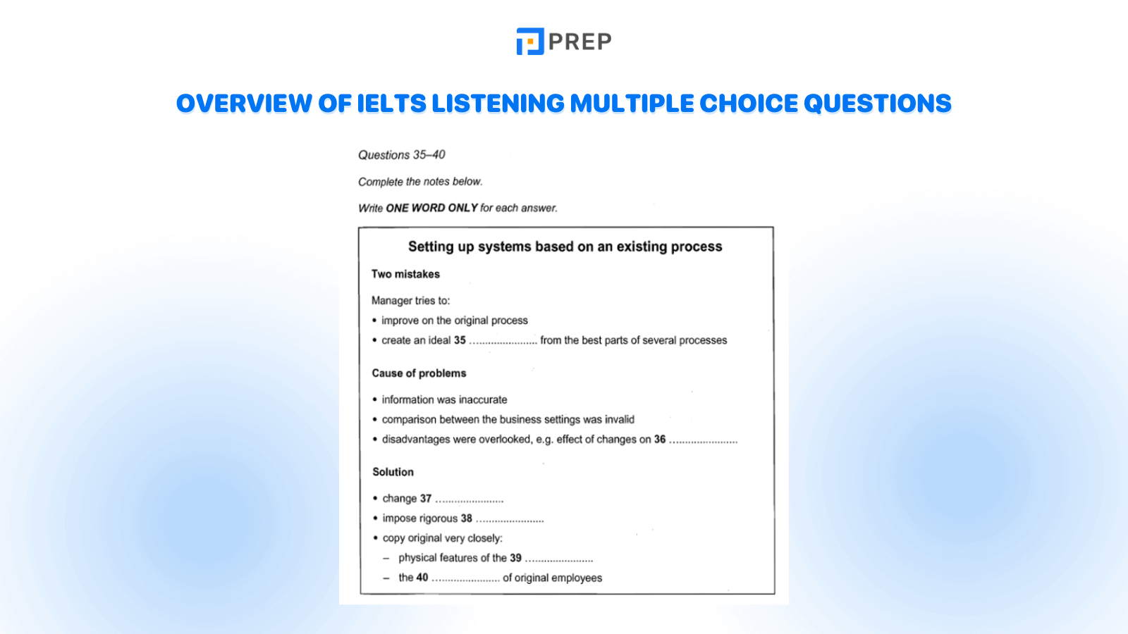 Overview of IELTS Listening Multiple Choice Questions