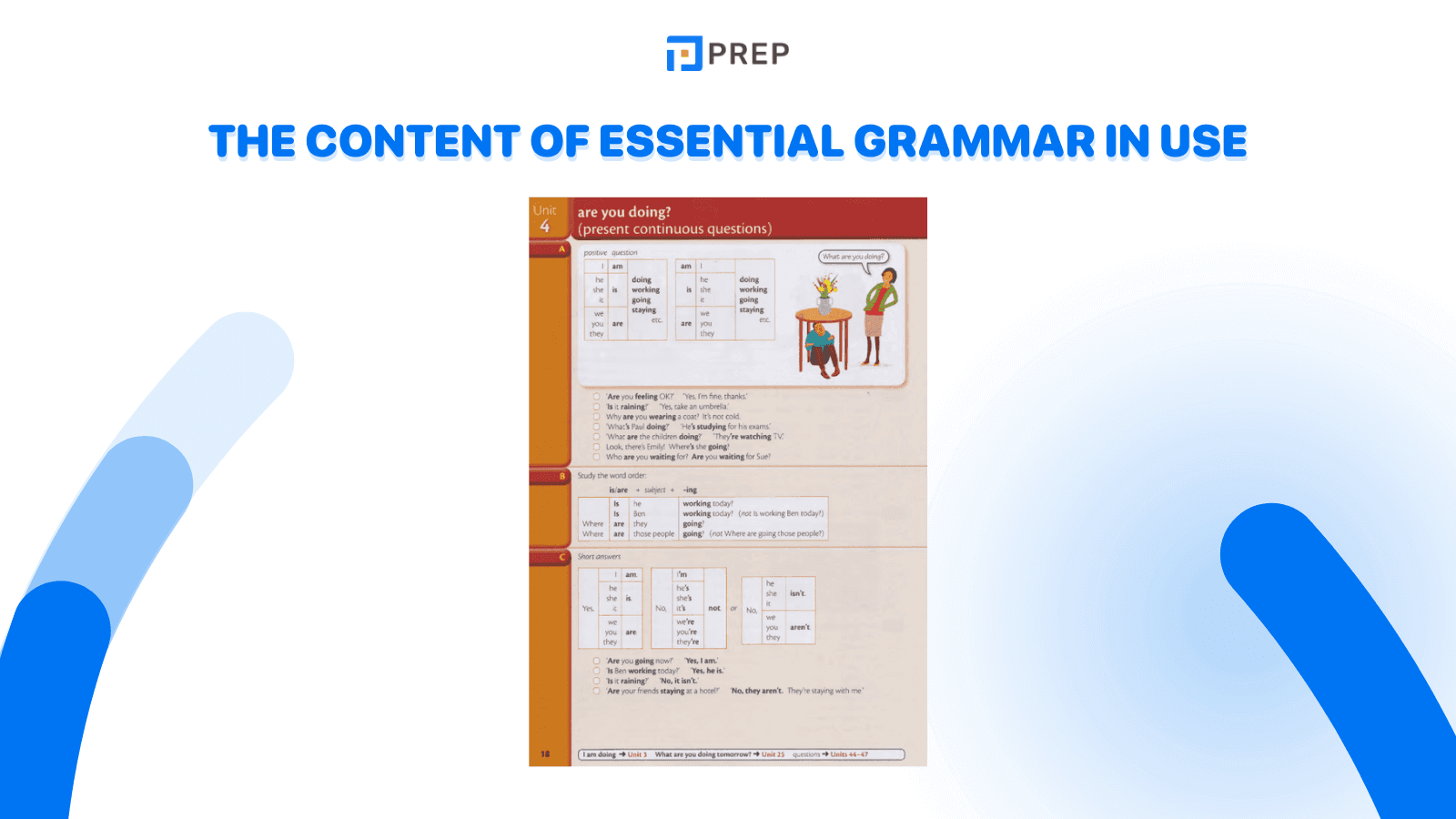 The content of Essential Grammar In Use