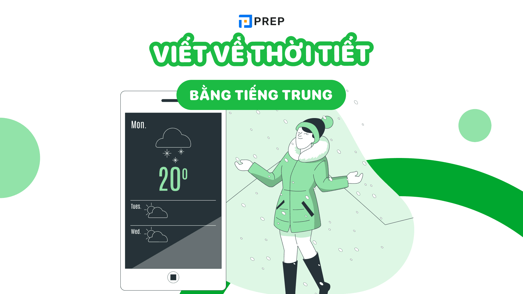 viết về thời tiết bằng tiếng trung